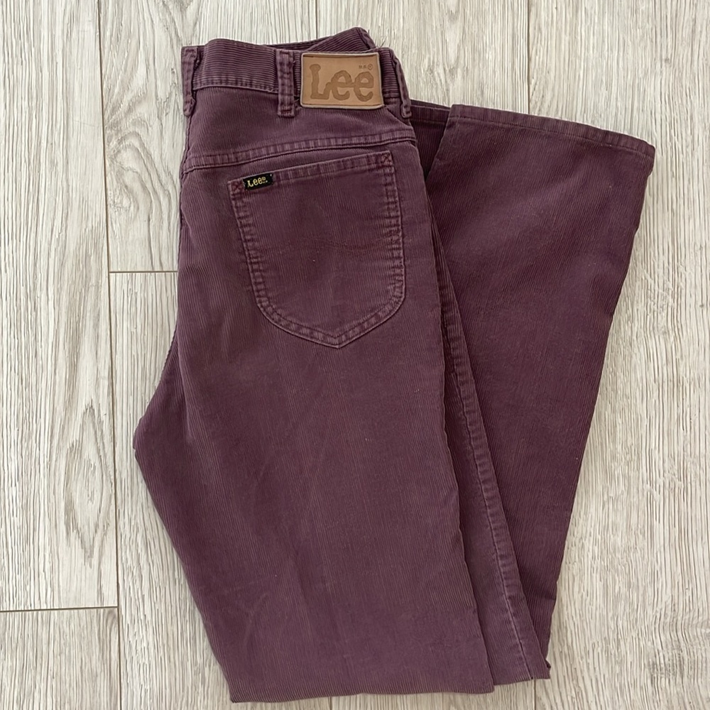 Purple Corduroy Riders by Lee Mom Jeans